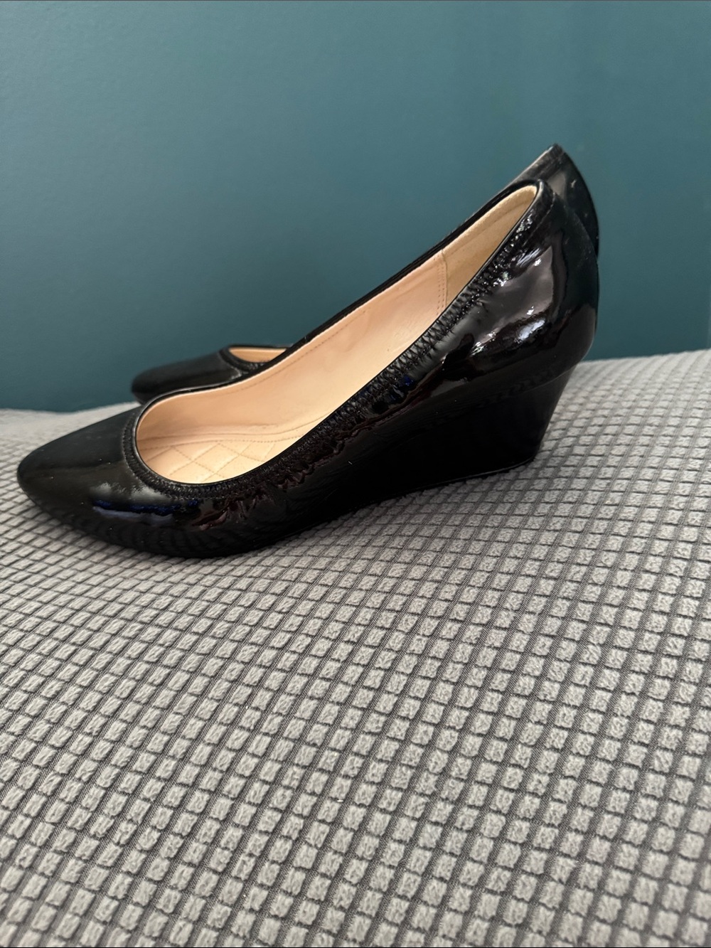 Cole Haan Black Patent Leather Pointed Ballet Flats - Picture 5 of 9